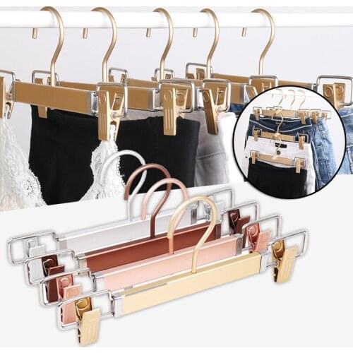 Aluminium Trouser Clip Rotatable Multi Function Portable No Rust And Fade Hanger For Towels Baby Clothes Gloves Wardrobe Hangers
