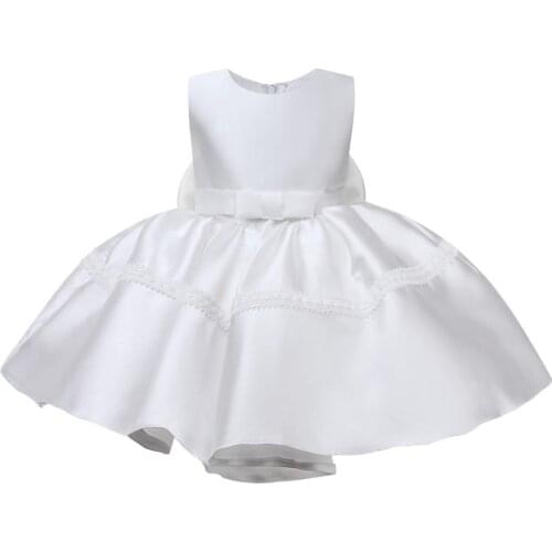 White Lace Baby Girl 1st Birthday Party Tutu Dresses for Toddlers Vestidos Infantil Princess Clothes Baptism Wedding Clothing
