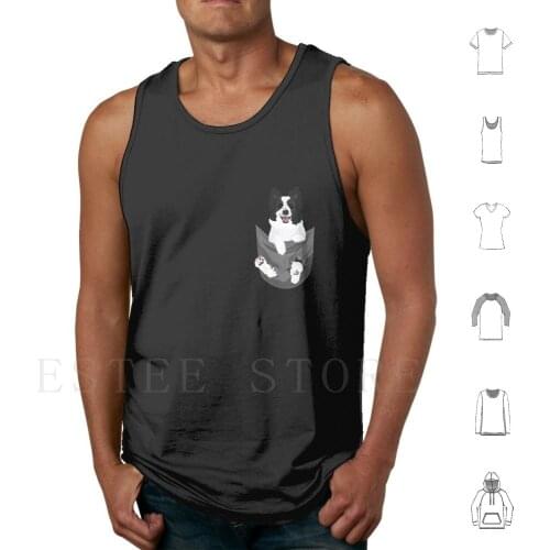 Border Collie Dog In A Pocket Tank Tops Vest Border Collie Border Collies Border Collie Dog Dog Drawing Dog Sketch Dog
