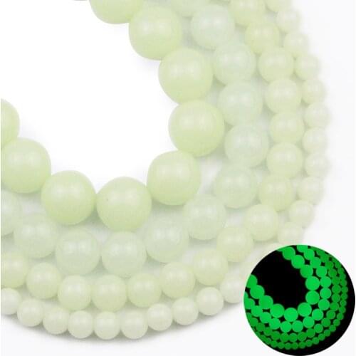 Natural Luminous Stone Beads For Jewelry Making Glow In The Dark Spacer Loose Beads Bracelet DIY Necklace Accessories 4 6 8 10mm