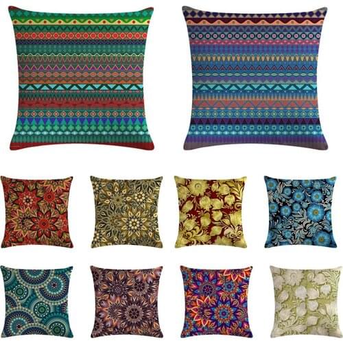 Exotic Garden Summer Natural Flowers Leaf Botanical Geometric Floral pattern Cushion Cover Decor Sofa Throw Pillow Case ZY844