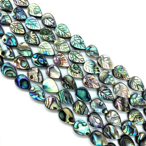 Exquisite Natural Shell Beads Drop-shaped Charm Abalone Shell Beads for DIY Handmade Jewelry Making Necklaces Bracelets Earrings