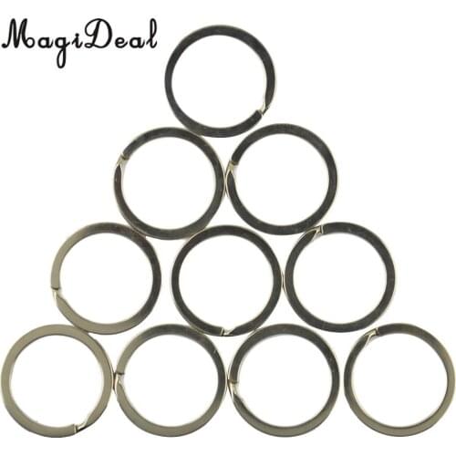 MagiDeal Wholesale Lot 12pcs Split Flat Key Rings Diameter 28mm Silver Bag Toys Jewelry Parts Accessories