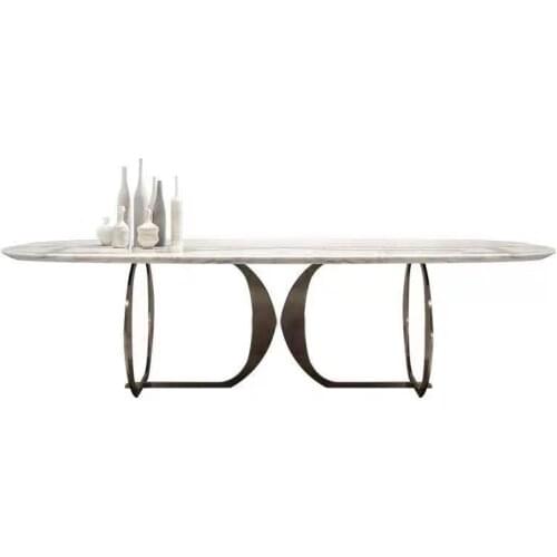 Marble dining table home small apartment light luxury table simple modern dining table and chair combination rectangular dining