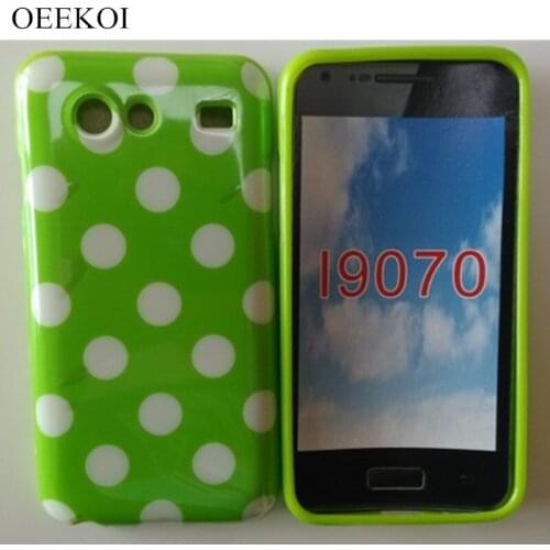 OEEKOI Polka Dots Soft Candy TPU Skin Pouch Case for Samsung Galaxy S Advance i9070 Cellphone Bags