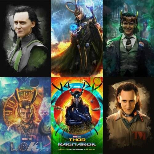 5D Diamond Painting Kit Marvel Avengers Thor Ragnarok Movie Portrait Cross Stitch Art Cartoon Mosaic Home Decoration