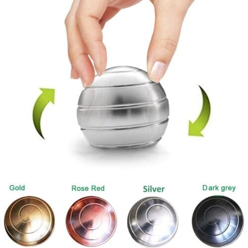 Desktop Decompression Rotating Spherical Gyroscope Kinetic Desk Toy Fidget Toy Optical Illusion Flowing Finger Toy For Adult Kid