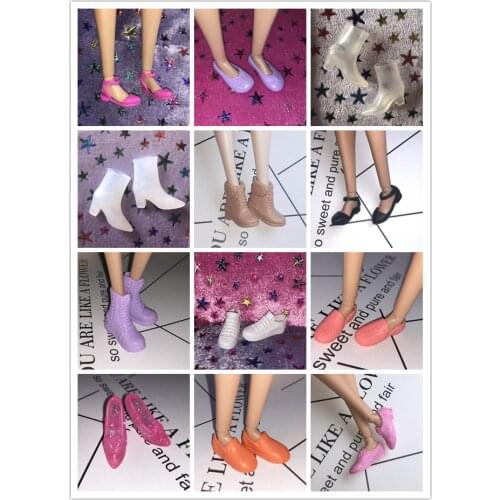 1/6 New Original multiple Colorful Doll Accessories Fashion Sneaker Flat Shoes Genuine Sandals Shoes for Barbie Doll Shoes