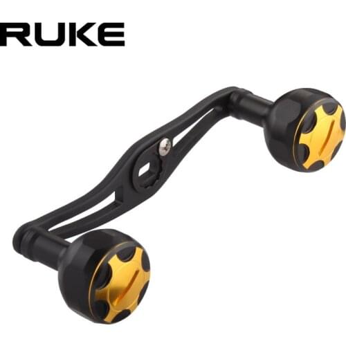 RUKE New Fishing Reel Alloy Matte Handle For Daiwa Shimano Alloy Knob Hole 7*4/8*5mm Length 100mm High Quality Free Shipping