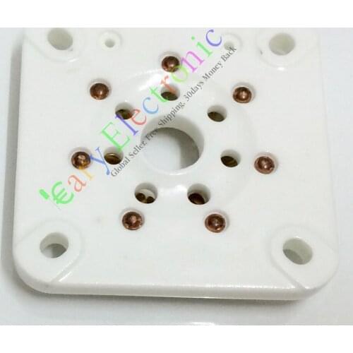 Wholesale and retail 20pc 7pin GOLD Ceramic vacuum tube socket valve 813 FU-13 4B27 5-125B 8001 amp free shipping