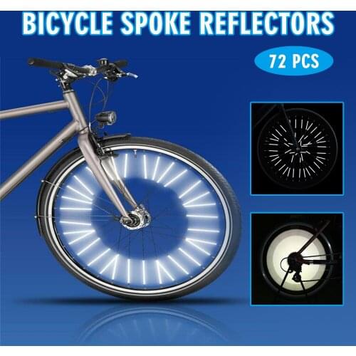 72pcs Bicycle Spoke Reflectors High Intensity Reflection For MTB Road Bike Extra Light For Safe Riding At Night