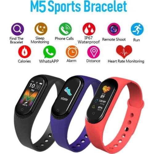 M5 Smart Watch Bluetooth Call/Music Smart Band Waterproof Heart Rate Blood Pressure Men Women Health Wristband Smart Bracelet