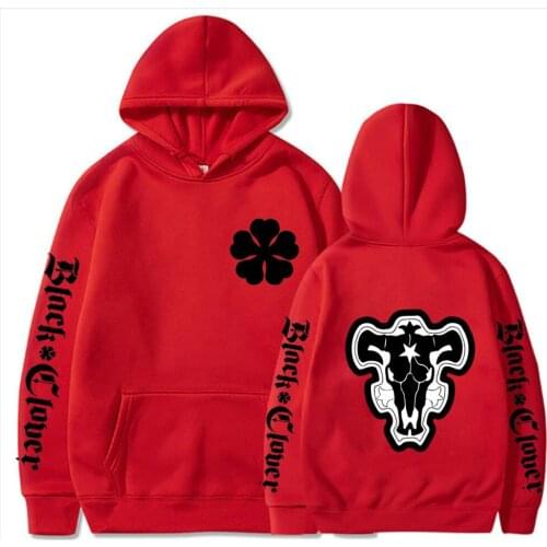 Anime Hoodies Black Clover Cosplay Oversized Women Pullover Harajuku Aesthetics Clothes Loose Long Sleeves Men Sweatshirt Top