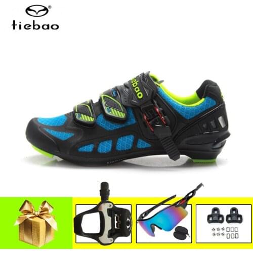 Tiebao Men Women Cycling Shoes Road Sapatilha Ciclismo Nylon Sole Breathable Self-locking Wear-resistant Riding Bicycle Sneakers