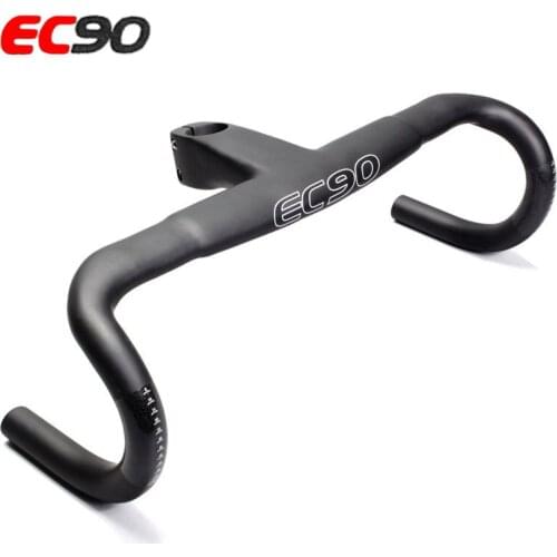Full carbon fiber bicycle handlebar bent bar road bike handlebar integrated handlebar stem 400/420/440mm*90/100/110/120mm black
