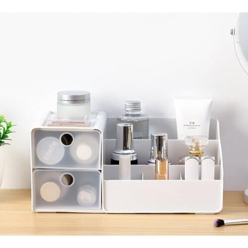 Drawer Type Organizer For Cosmetics Storage Box Nordic Plastic Jewelry Lipstick Simple Finishing Box Desktop Dressing Box