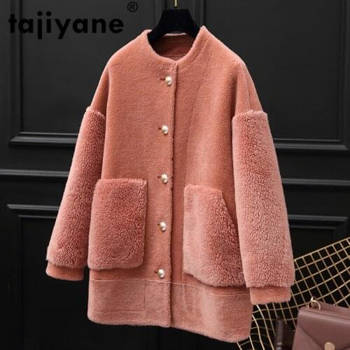 Coat Fur Real Autumn Winter Jacket Women Clothes 2021 Korean Vintage Sheep Shearling Fur Women Tops Suede Lining ZT3461