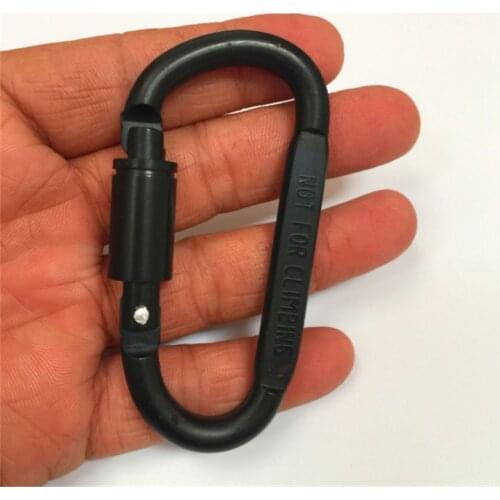 1Pcs Camping Tools Aluminum Alloy D-Ring Locking Carabiner Clip Keychain Rope Survial Rescue Mountaineering Carabiners Hook