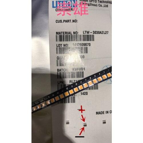 1000Pcs High Power LED 3030 1.6W 6V 3000K Warm white LTW-3030AZL27