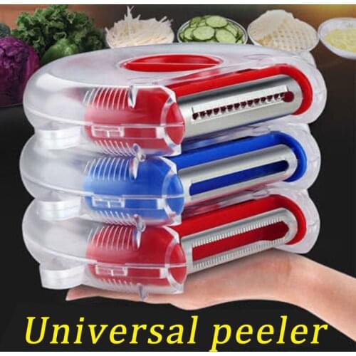 2021 Magic Trio Peeler Set Slicer Stainless Steel Peeler Shredder Julienne Cutter Multi Peel Blade Zesters Grater Kitchen Tool