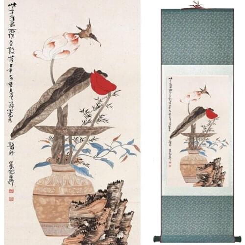 Flowers painting Chinese traditional art painting home decoration paintings20190817020