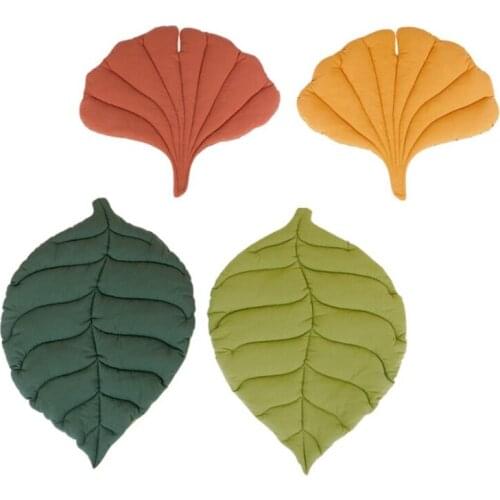 D7WA Leaf Shape Crate Pad Machine Washable Mattress for Large Durable Gift for Pet