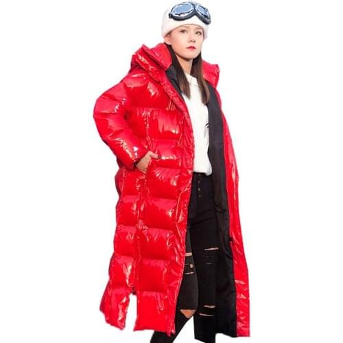 European Style Winter Jackets Female New Loose Cotton Padded Ladies Thicke Warm Coat X-long Women Parka Coats Windbreaker 016
