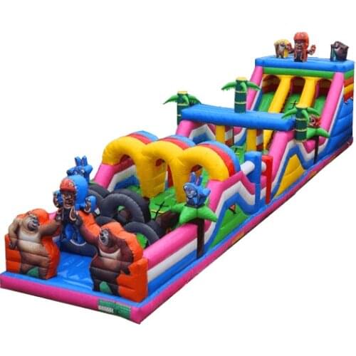 Giant outdoor Inflatable kids castle,inflatable bouncy castle combo slide for saleBear infested castle