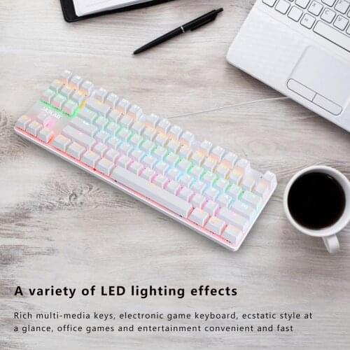 Switch Gaming Keyboards For Tablet Desktop Game Mechanical Keyboard 87 Keys Two-color Gaming Keyboard