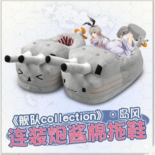 Kantai Collection Girl Winter Cartoon Cotton Slippers Personal Gift 35-38 Home Slippers Lolita Woman Comfortable Slippers Shoe