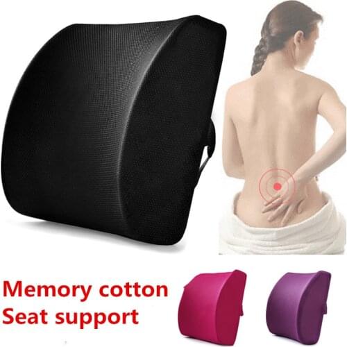 Memory Foam Lumbar Support Seat soft Pillows Breathable Healthcare Back Massager universal car Home Office Relieve Pain