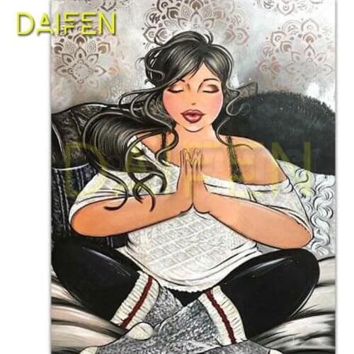 DIY 3D Diamond mosaic Wool socks Full Round Diamond embroidery Cross stitch Yoga Full Square Diamond painting Long-haired girl