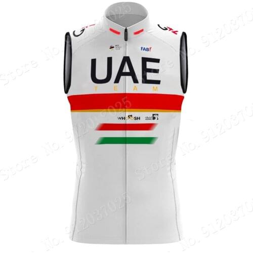 New UAE Hungary 2021 Sleeveless Cycling Vest Summer Cycling Jersey Mens Mountain Road Bike Clothing MTB Maillot Cyclisme Gilet