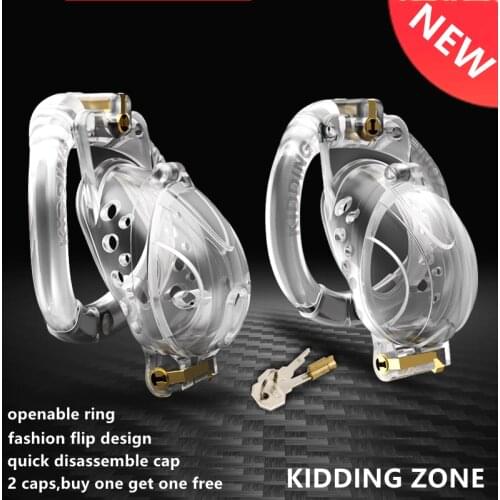 2021 New Arrival Openable Ring Quick Disassemble Cap Flip Design Male Chastity Device Cock Cage Penis Ring Sex Toys