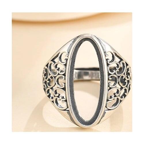 925 STERLING SILVER men Semi Mount Bases Blanks base blank Pad ring Setting jewelry findings diy A5704