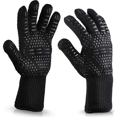 800 Degrees High Temperature Resistant Gloves Microwave Oven Kitchen Bbq Gloves Anti-Scalding And Heat Insulation