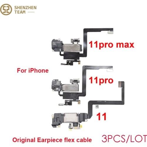 SZteam 3pcs/lot Earpiece Flex Cable for iPhone 11 11PRO 11PRO MAX with earpiece Ear Sound Speaker Ear Pieces Ribbon Replacement