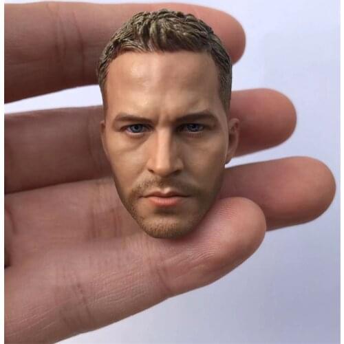 Soldier 1/6 Scale In Memory Of Paul Walker Male Head Sculpture Racer Model For 12 Inch Doll Soldier Figures For Collection