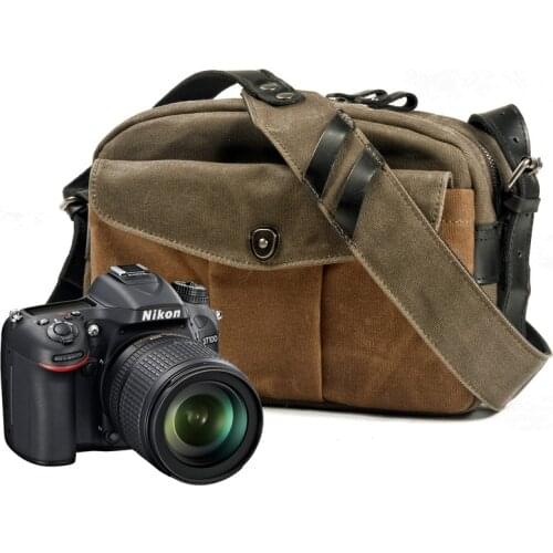 New Waterproof Men Camera Bag Photography Packages Dslr Shoulder Sling Case for Sony Nikon Canon Canvas Unisex Single Messenger