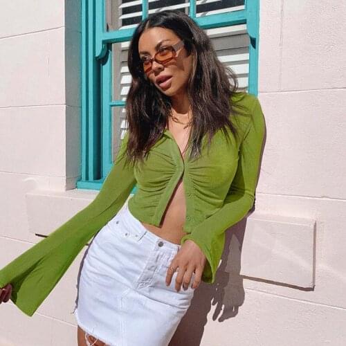 Женские рубашки с рюшами SUNSIOM China At AliExpress