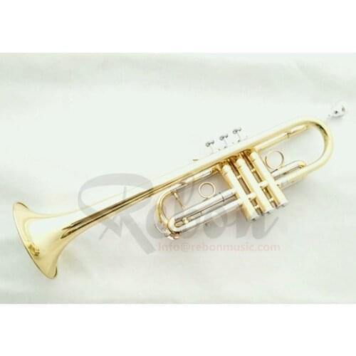 Weifang Rebon C key Gold Silver Trumpet