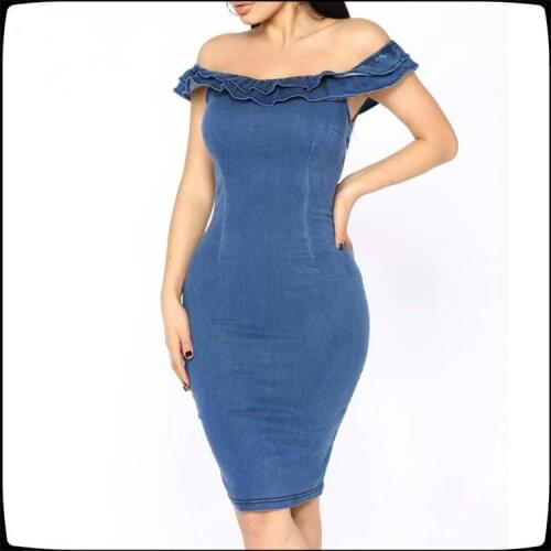 Women Summer Sexy Tight Denim Short Dress Woman Fashion Sleveless Cotton Slim Party Club Jean Dresses Female fashionable Frocks