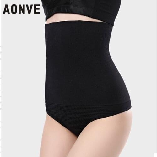Aonve Solid Color Womens Modeling Strap High Waist Underwear Sexy Panties Body Shapewear Women Butt Lifter Panty Shapers Thong