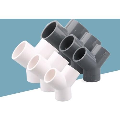 1pc PVC Y Three-Way Connector Water Supply Pipe Adapter Aquarium Water Tank Tube Joints PVC Pipe Tee Connector