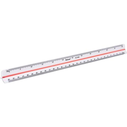 300mm 1:100~1:500Triangular Metric Scale Ruler For Engineer12.6'' Multicolor