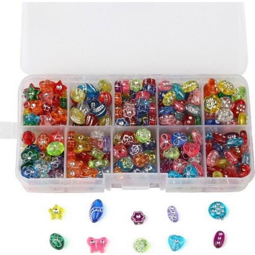 320-680Pcs/box Acrylic Beads Toys for Children Girl Gift Educational Necklace Bracelet For Jewelry Needlework Material Bead Set