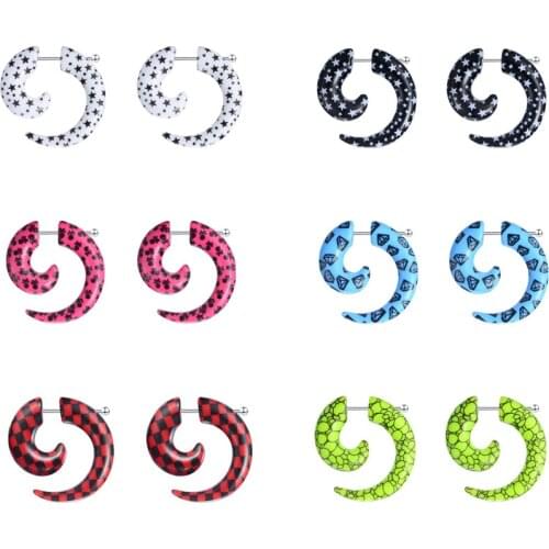 1pcs Acrylic Fake Snail Auricle Manufacturer Supply Wholesale Cross-border Electronic Merchant Body Piercing Jewelry