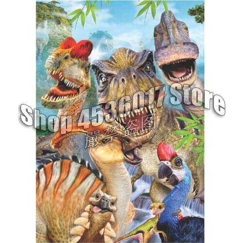 Diamond Painting Selfie Dinosaurs DIY Diamond Embroidery Full Drill Cartoon animals Art Diamond Mosaic Of Rhinestone Decor Gift