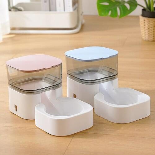MADDEN Cat Automatic Feeder Storing Feed and Bowls Cat Water Fountain Dog Waterer Water Dispenser Indoor for Cat Auto Pet Bowl