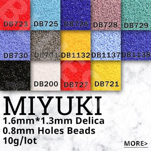 BLUESTAR Japanese made MIYUKI Handmade Jewelry glass bead Delica 1.6mm bead accessories opaque rainbow colorful 10g/pack